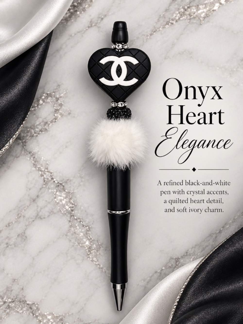Onyx Heart Elegance Pen
